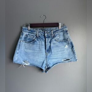Wild Fable Super High Rise Cut Off Jean Shorts Size 6 Medium Wash Denim Shorts
